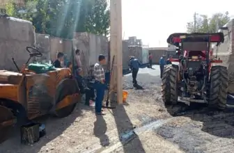پروژه آسفالت معابر روستای آونلیق به متراژ حدوداً ده هزار متر مربع